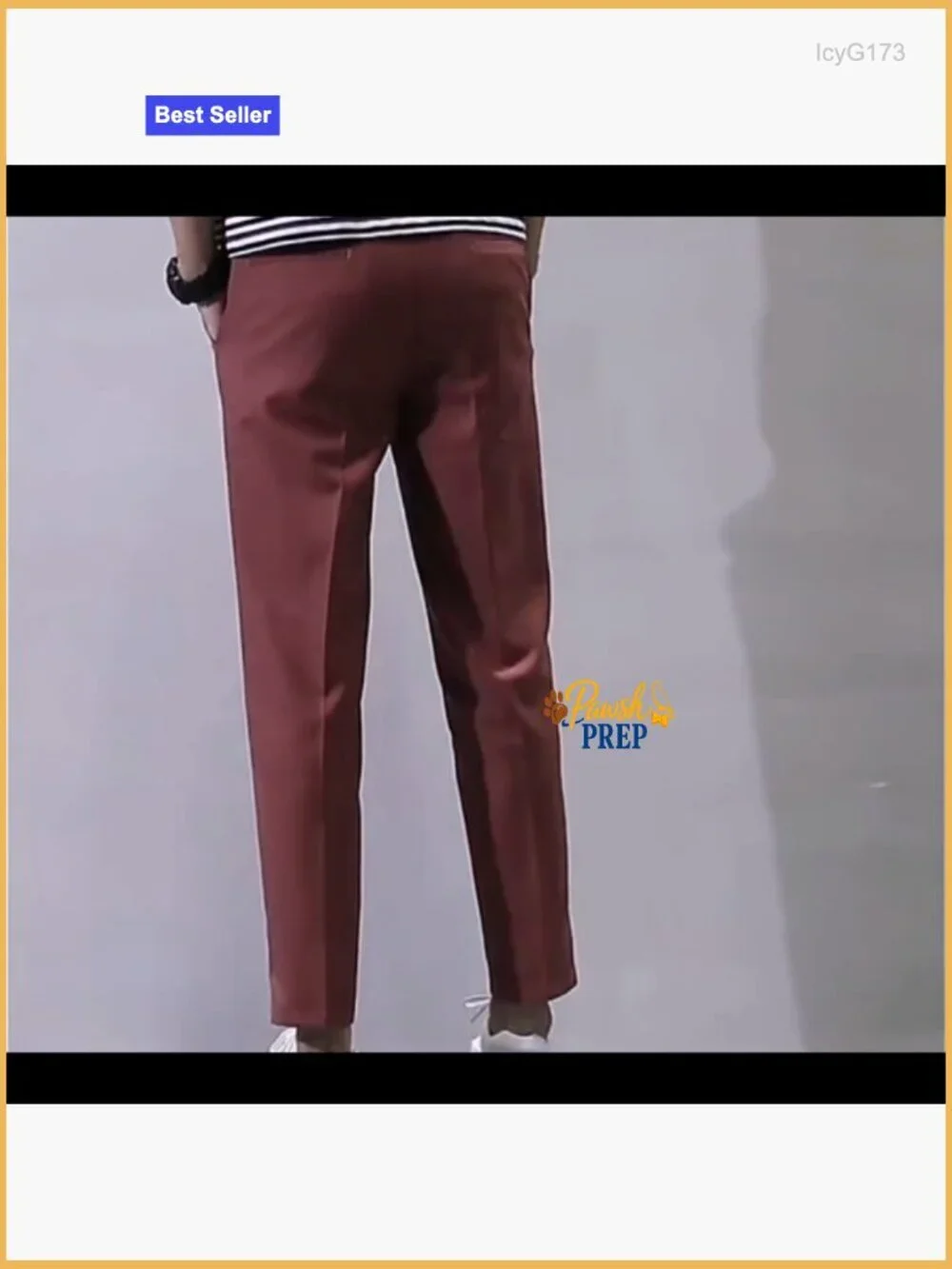 Men's Slim-Fit Ankle Length Tapered Dress Pants